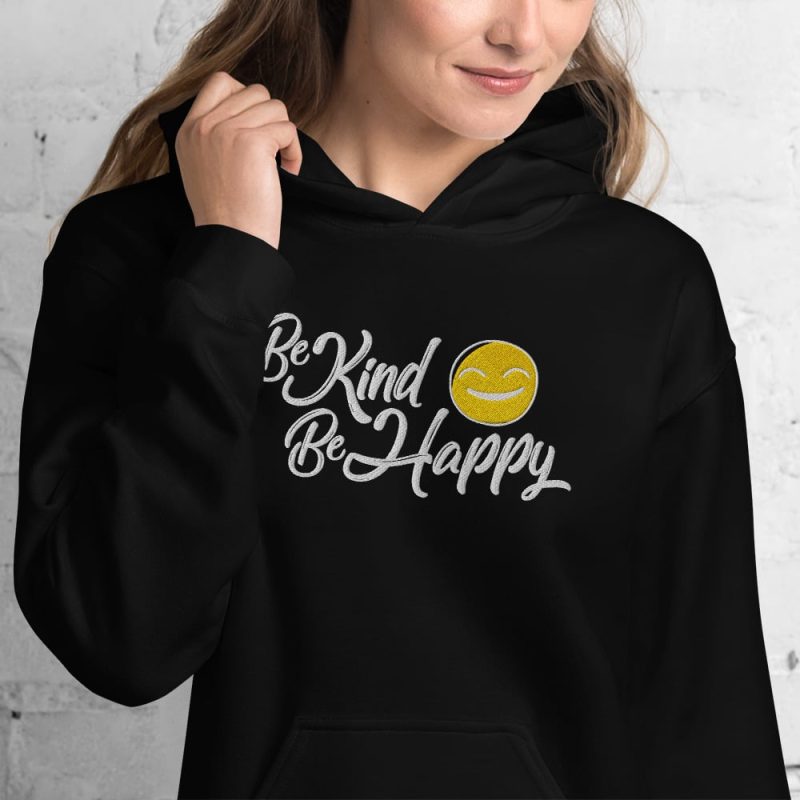 "Be happy, Be Kind" Unisex Hoodie - Image 2