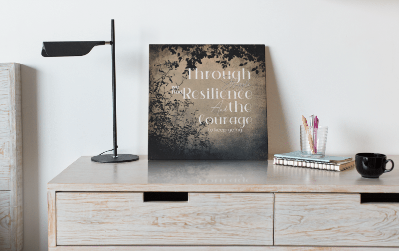 Canvas Print - Motivational Quote 'Through Struggles We Find Resilience and Courage' - Image 5
