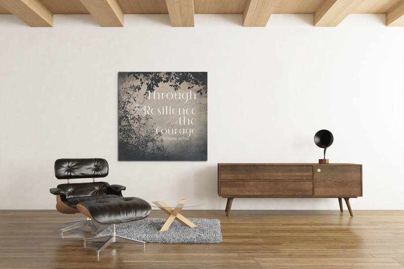 Canvas Print - Motivational Quote 'Through Struggles We Find Resilience and Courage' - Image 4