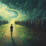 Magical Lamb 69206 A Person Standing At A Crossroads Looking Th Bd4a7edf 4138 42c5 8229 4b7133253823