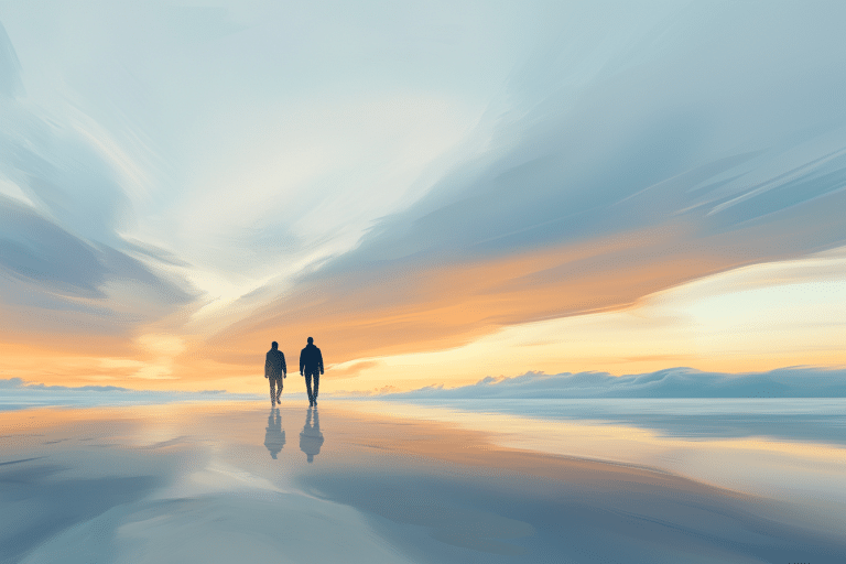 Magical lamb 69206 create an image of two people walking togeth 219931ee 0ce6 47e6 b548 83cbc0780448